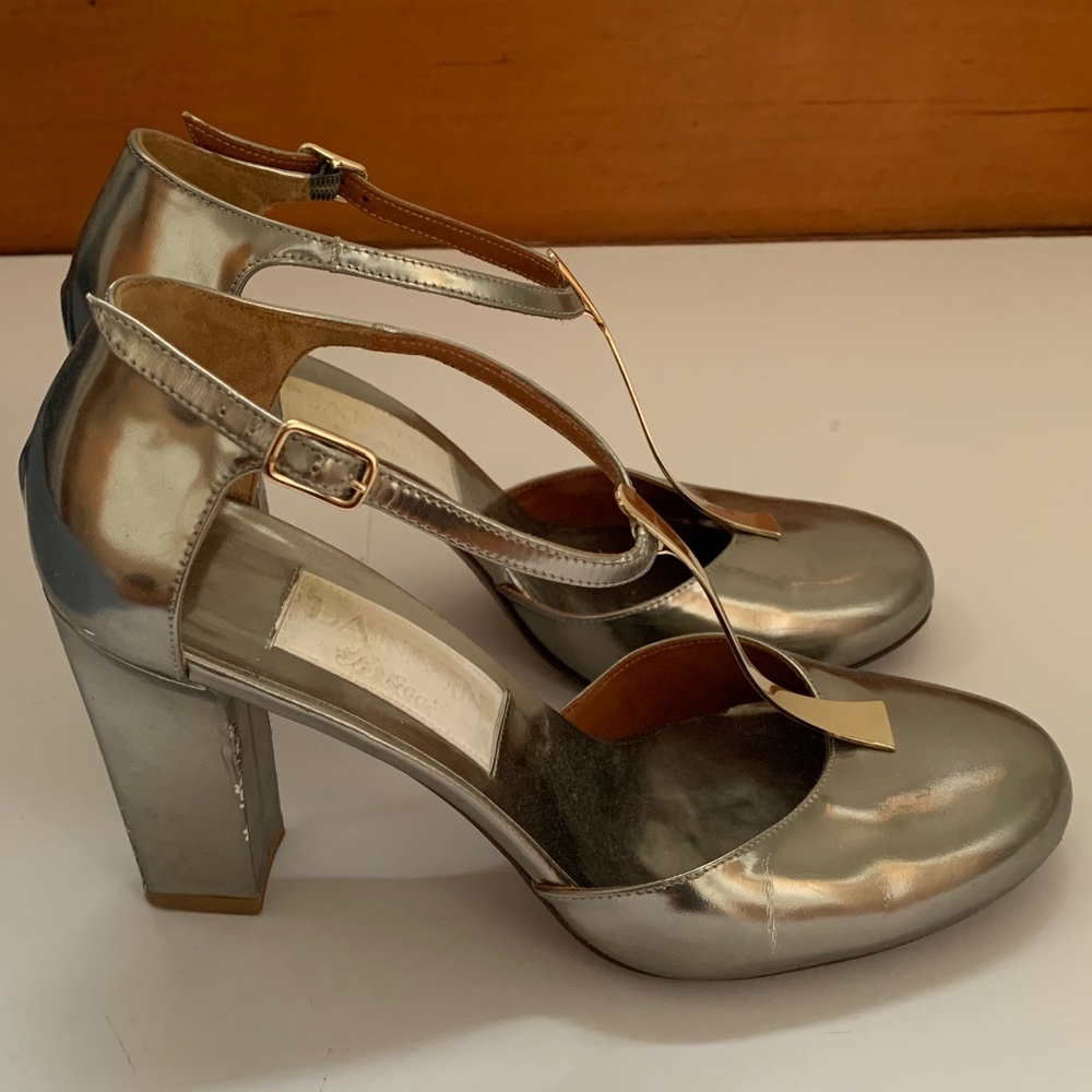 Silver Lanvin Heels
